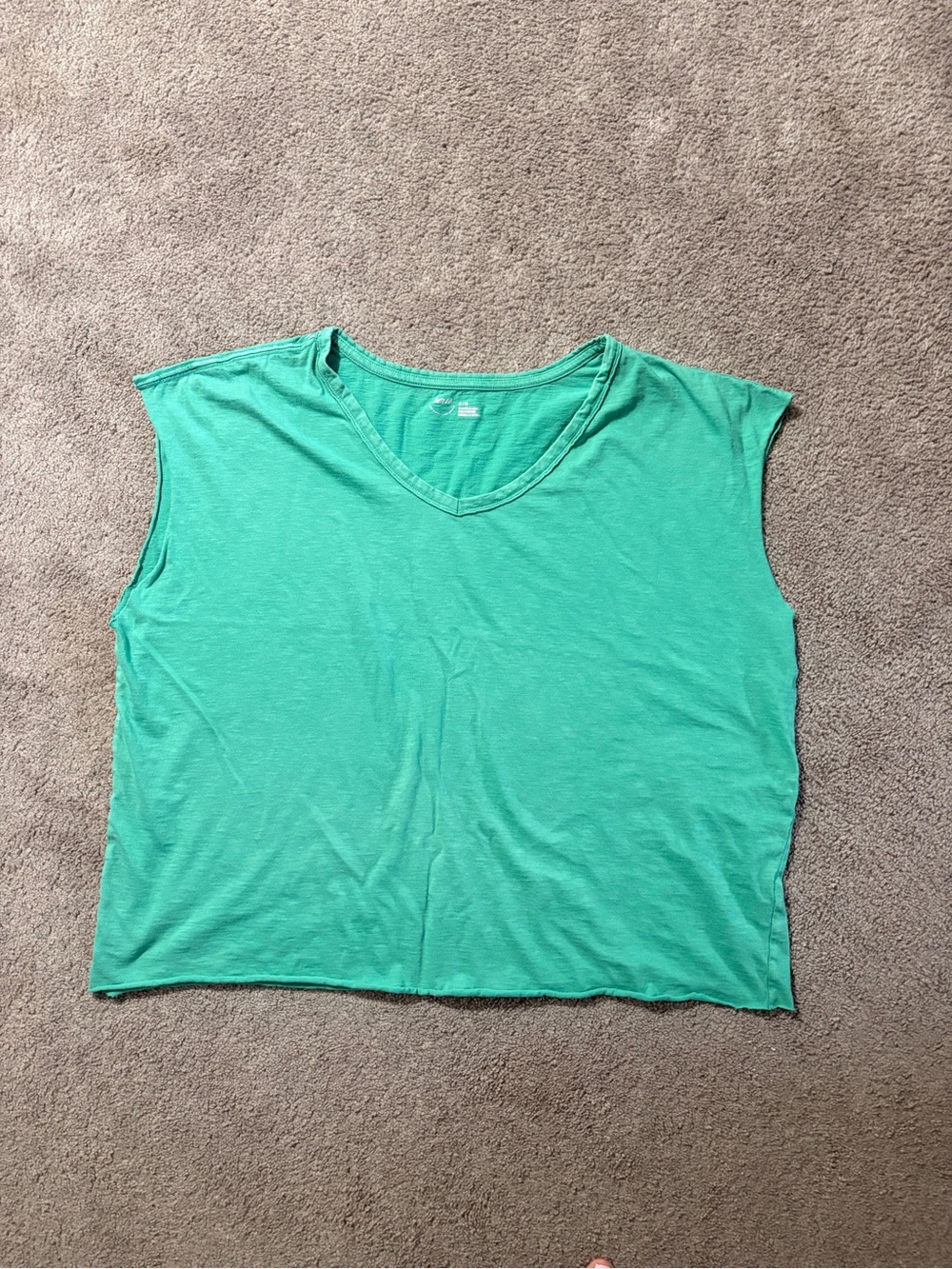 aerie V-Neck Sleeveless Tank in Teal Green